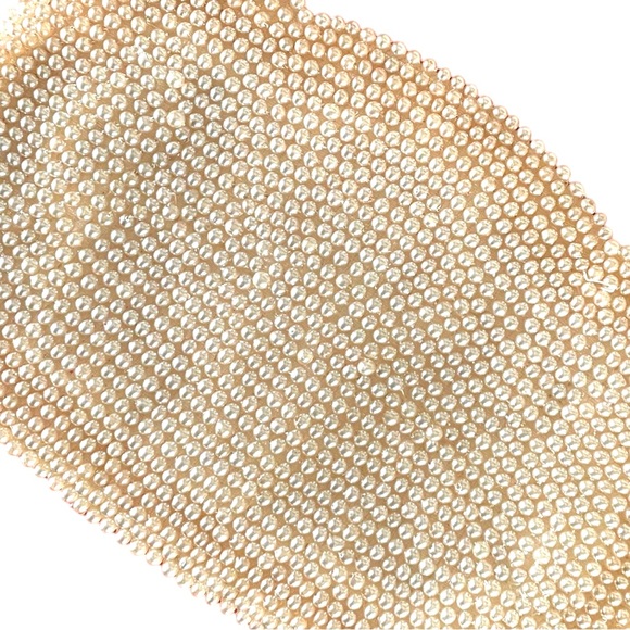Vintage Beaded Clutch Faux Pearl & Bead Scalloped Top Made in Japan 6.5” x 4.25” - Picture 12 of 13